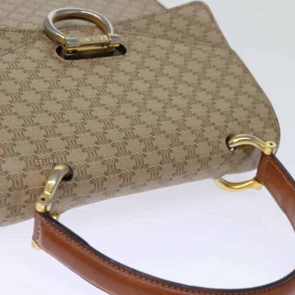 CELINE Macadam Canvas Hand Bag Beige Auth 73851 - Picture 6 of 16